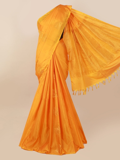 

Pothys Orange Silk Cotton Woven Design Kanjeevaram Saree