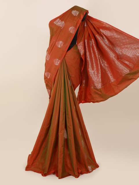

Pothys Rust Silk Cotton Woven Design Kanjeevaram Saree