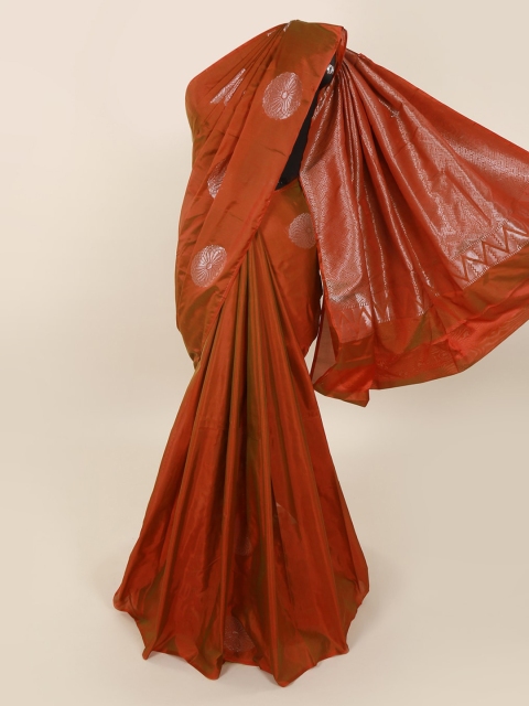 

Pothys Rust Silk Cotton Woven Design Kanjeevaram Saree