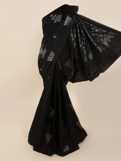 

Pothys Black Silk Cotton Woven Design Kanjeevaram Saree