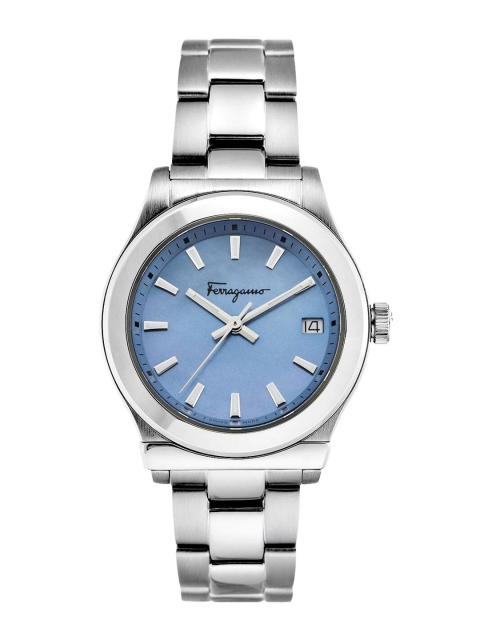 

Salvatore Ferragamo Women Silver-Toned & Blue Analogue Watch