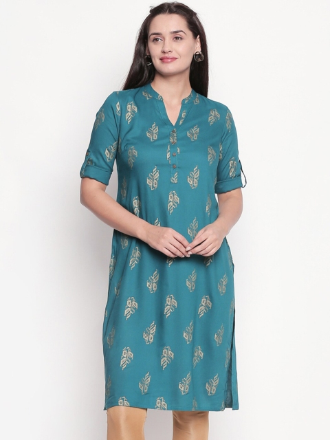 

RANGMANCH BY PANTALOONS Women Blue Ethnic Motifs Kurta