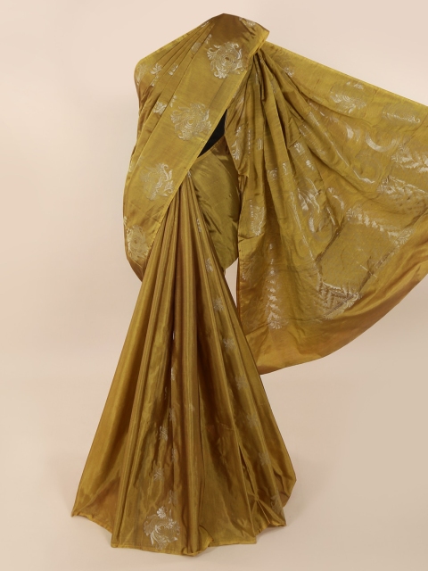 

Pothys Olive Green Silk Cotton Woven Design Kanjeevaram Saree