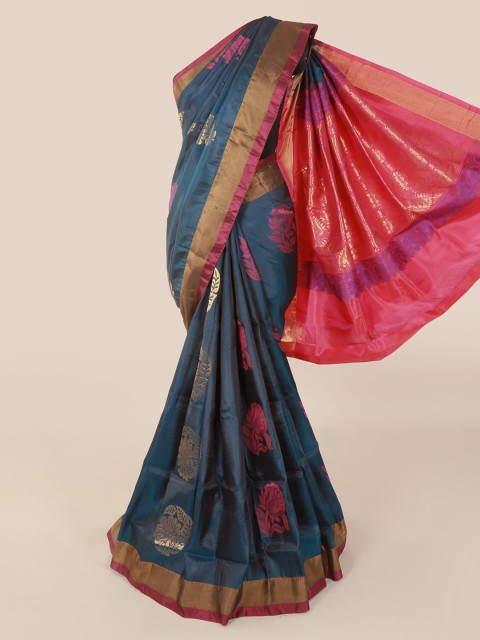 

Pothys Blue Art Silk Woven Design Kanjeevaram Handloom Saree