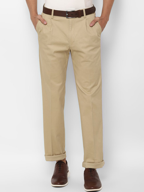 

Allen Solly Men Khaki Regular Fit Solid Regular Trousers