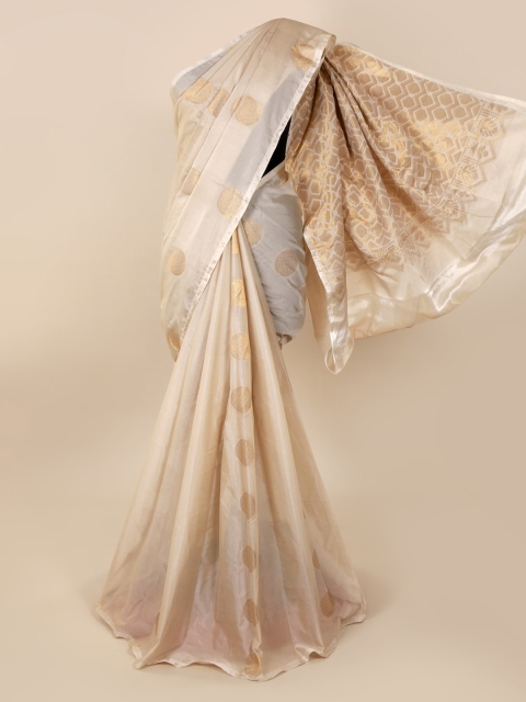 

Pothys Cream-Coloured Silk Cotton Woven Design Kanjeevaram Saree