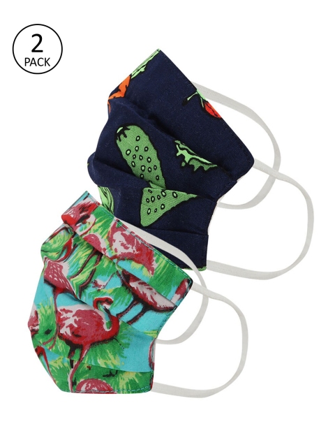 

Kazo Kids Pack Of 2 Printed 2-Ply Reusable Cloth Masks, Blue