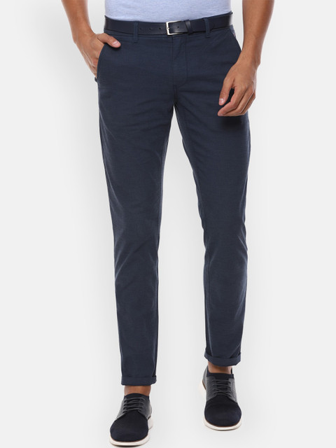 

Louis Philippe Sport Men Navy Blue Slim Fit Solid Chinos