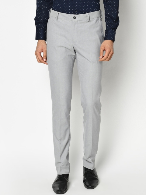 

Blackberrys Men Grey Formal Trousers