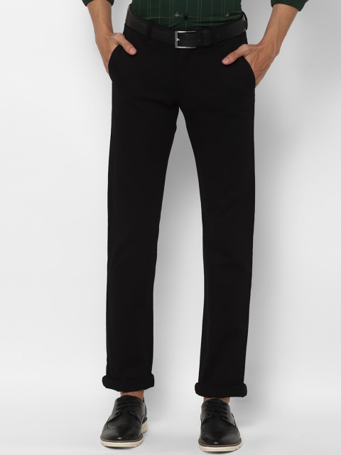 

Allen Solly Men Black Slim Fit Solid Regular Trousers