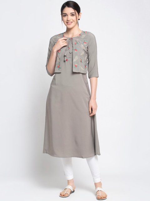 

Alc Creations Women Grey Kurta