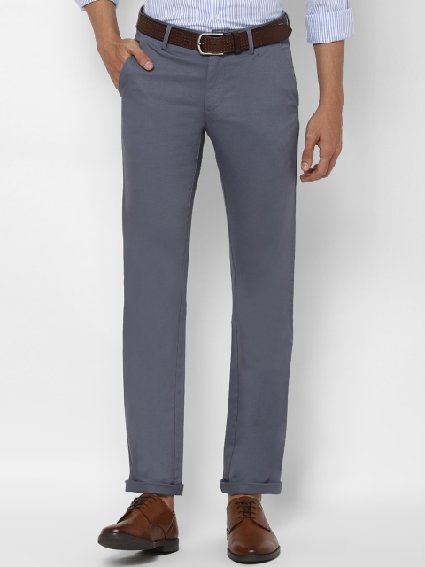 

Allen Solly Men Grey Slim Fit Solid Regular Trousers