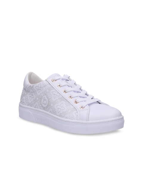 

Bugatti Women White-Gold Printed Lace-Ups Casual Sneakers