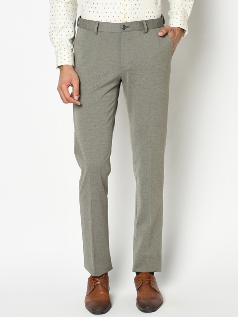 

Blackberrys Men Grey Formal Trousers