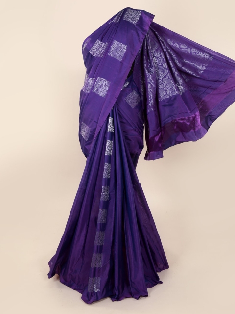 

Pothys Violet Silk Cotton Woven Design Kanjeevaram Saree