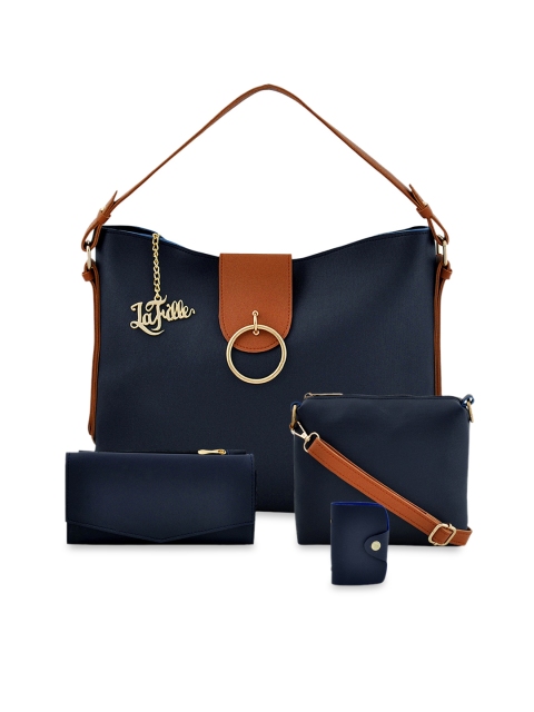 

LaFille Blue Solid Handheld Bag