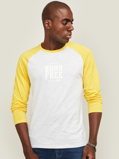

Forca by Lifestyle Men Yellow Printed Round Neck T-shirt