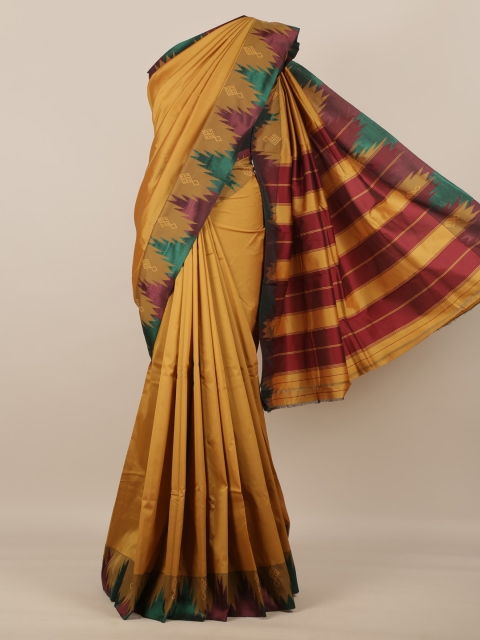 

Pothys Gold-Toned Solid Art Silk Saree