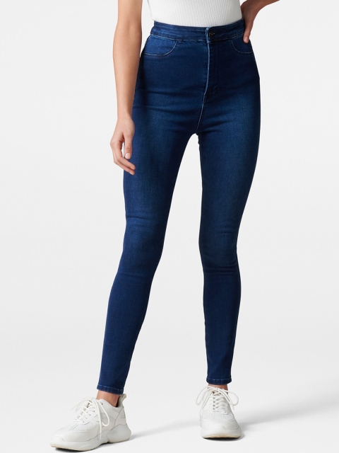 

Forever New Women Navy Blue Skinny Fit High Rise Jeans