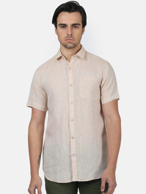 

Monte Carlo Men Beige Regular Fit Solid Casual Shirt