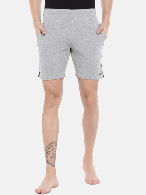 

Sweet Dreams Men Grey Melange Solid Lounge Shorts