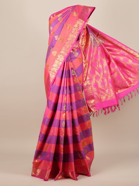 

Pothys Multicoloured Woven Design Pure Silk Saree, Multi