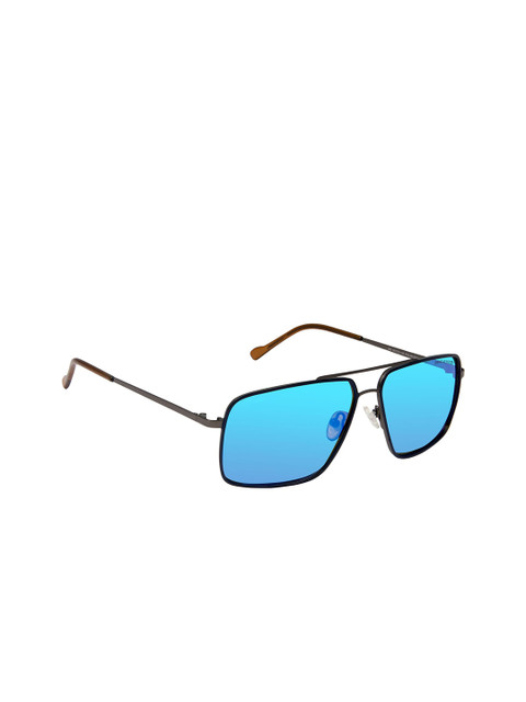 

David Blake Unisex Blue Lens & Rectangle Sunglasses Polarised And UV Protected M_SGDB2105