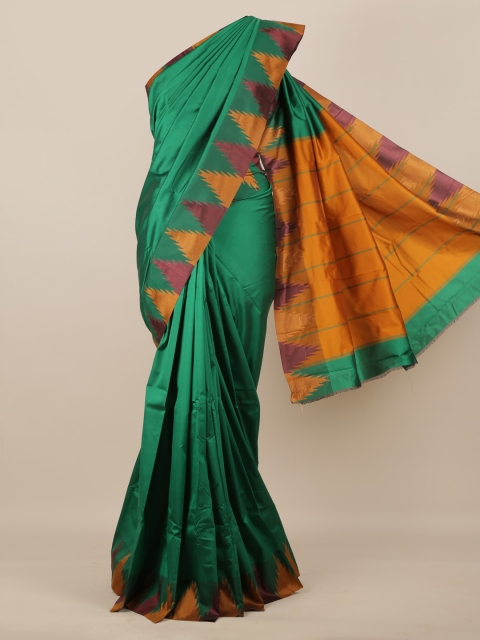 

Pothys Green Solid Art Silk Saree