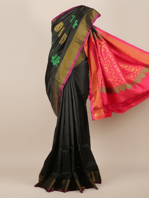 

Pothys Black Woven Design Art Silk Saree