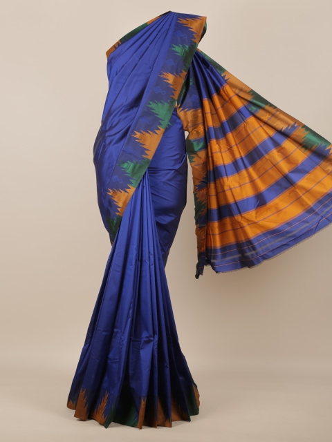

Pothys Blue Solid Art Silk Saree