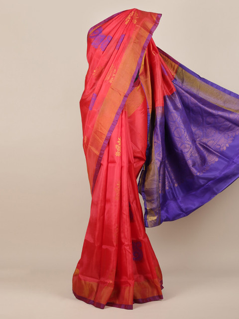 

Pothys Pink Woven Design Art Silk Saree