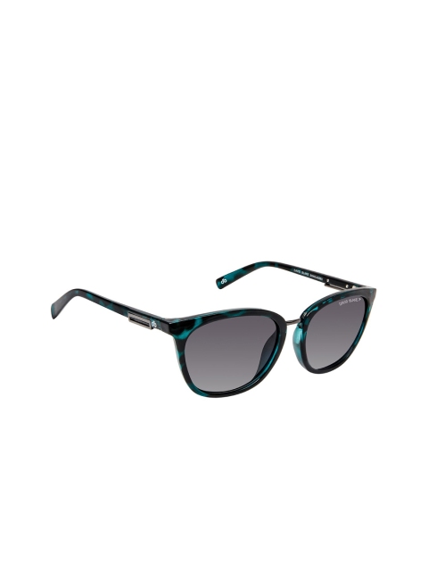 

David Blake Women Grey Lens & Green Cateye Sunglasses, Sea green