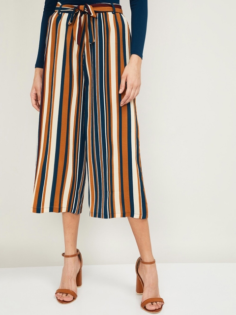 

Bossini Women Rust Regular Fit Striped Culottes
