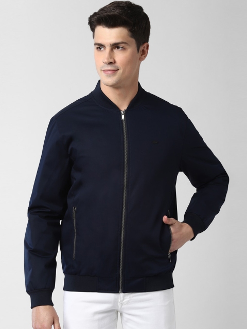

Peter England Casuals Men Navy Blue Solid Windcheater Bomber Jacket