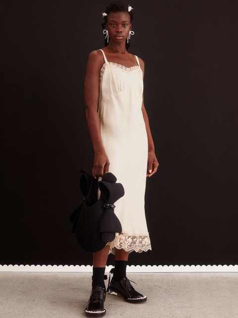 

H&M Women Beige Satin Slip Dress