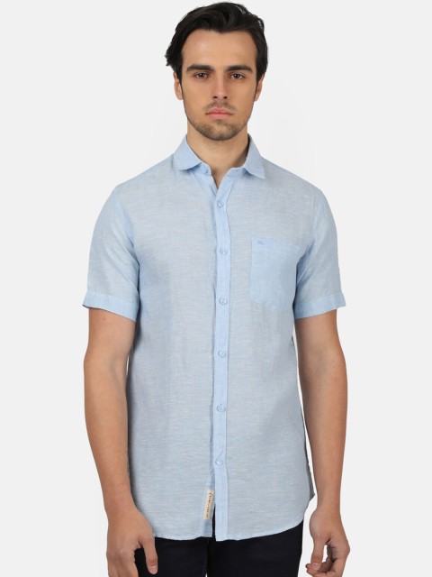 

Monte Carlo Men Blue Regular Fit Solid Casual Shirt