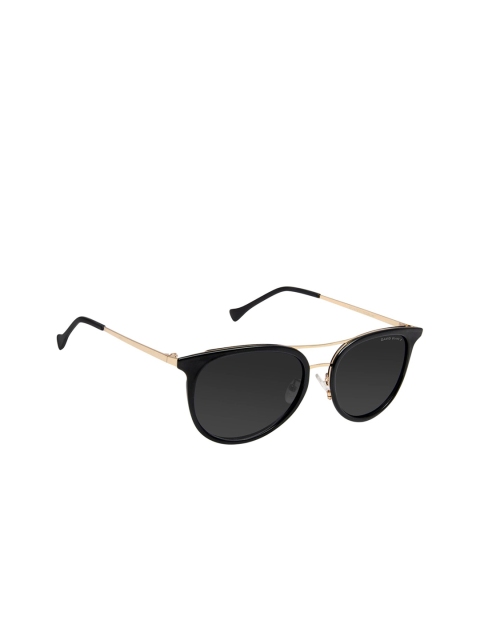 

David Blake Unisex Grey Lens & Black Round Sunglasses