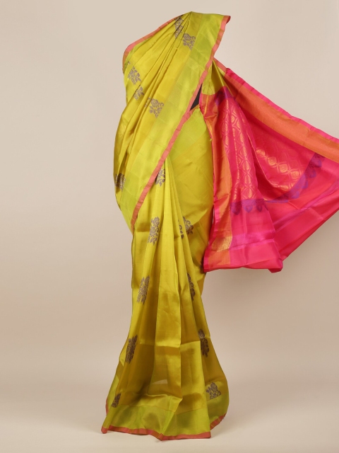 

Pothys Green & Pink Art Silk Woven Design Saree