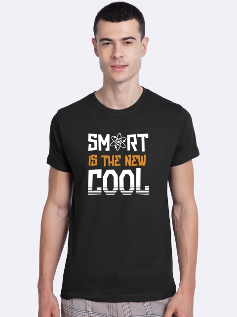

Bewakoof Men Black Printed Round Neck T-shirt