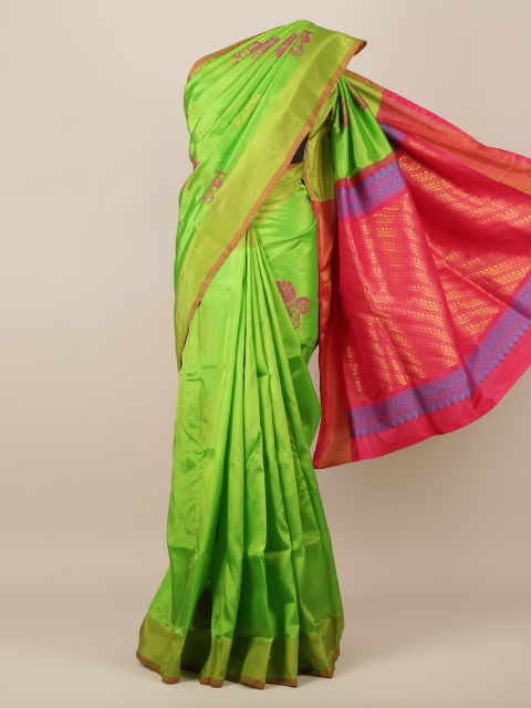 

Pothys Green & Pink Art Silk Woven Design Saree