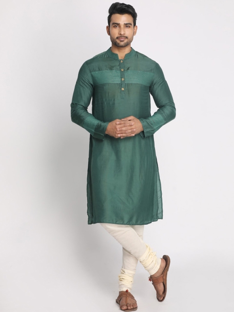

Nakshi Men Green Printed Straight Kurta