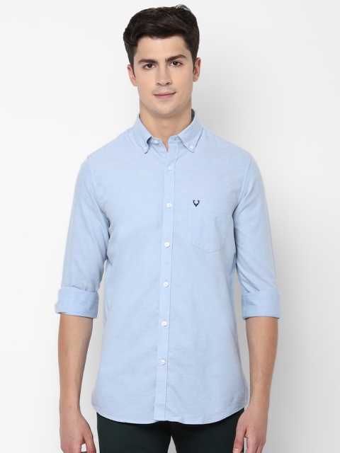 

Allen Solly Men Blue Slim Fit Solid Casual Shirt