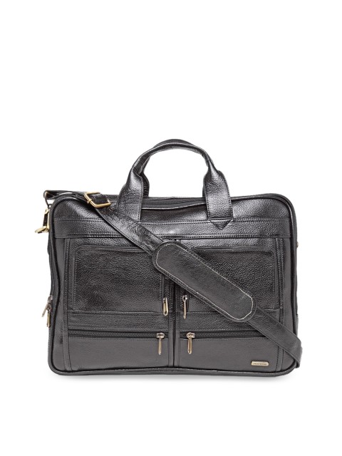

Teakwood Leathers Adults Black Textured 15 Inch Laptop Bag