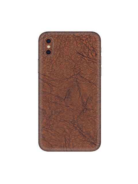 

Trendy Skins Unisex Brown Vintage Leather Pattern iPhone XS Sustainable Mobile Skin