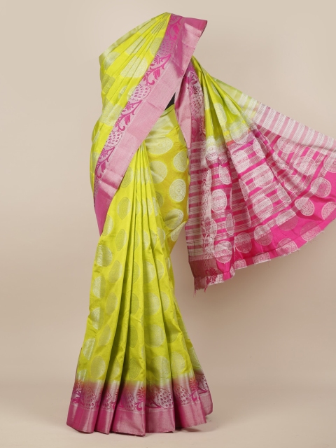 

Pothys Green Woven Design Jute Silk Saree