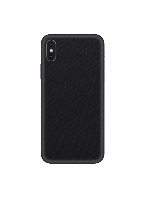 

Trendy Skins Unisex Black Carbon Fibre Pattern iPhone Xs Back Cover