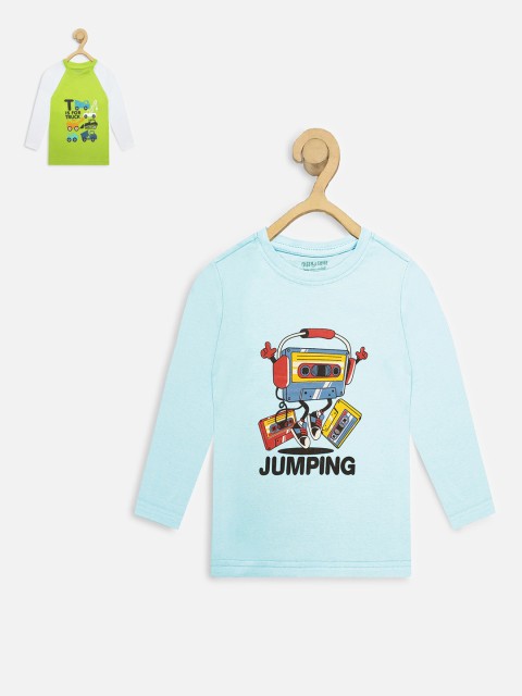 

Miss & Chief Boys Pack of 2 Multicoloured Printed Round Neck T-shirt, Multi