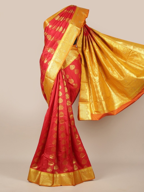 

Pothys Red Woven Design Art Silk Saree