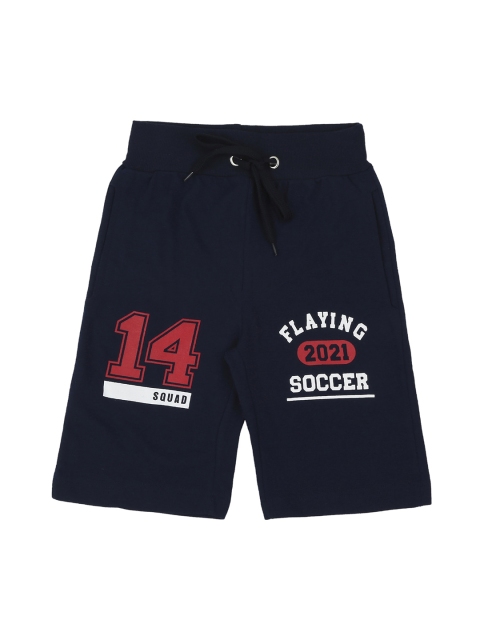 

RAINE AND JAINE Boys Navy Blue Printed Regular Fit Regular Shorts