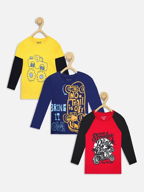 

Miss & Chief Boys Pack of 3 Multicoloured Printed Round Neck T-shirt, Multi